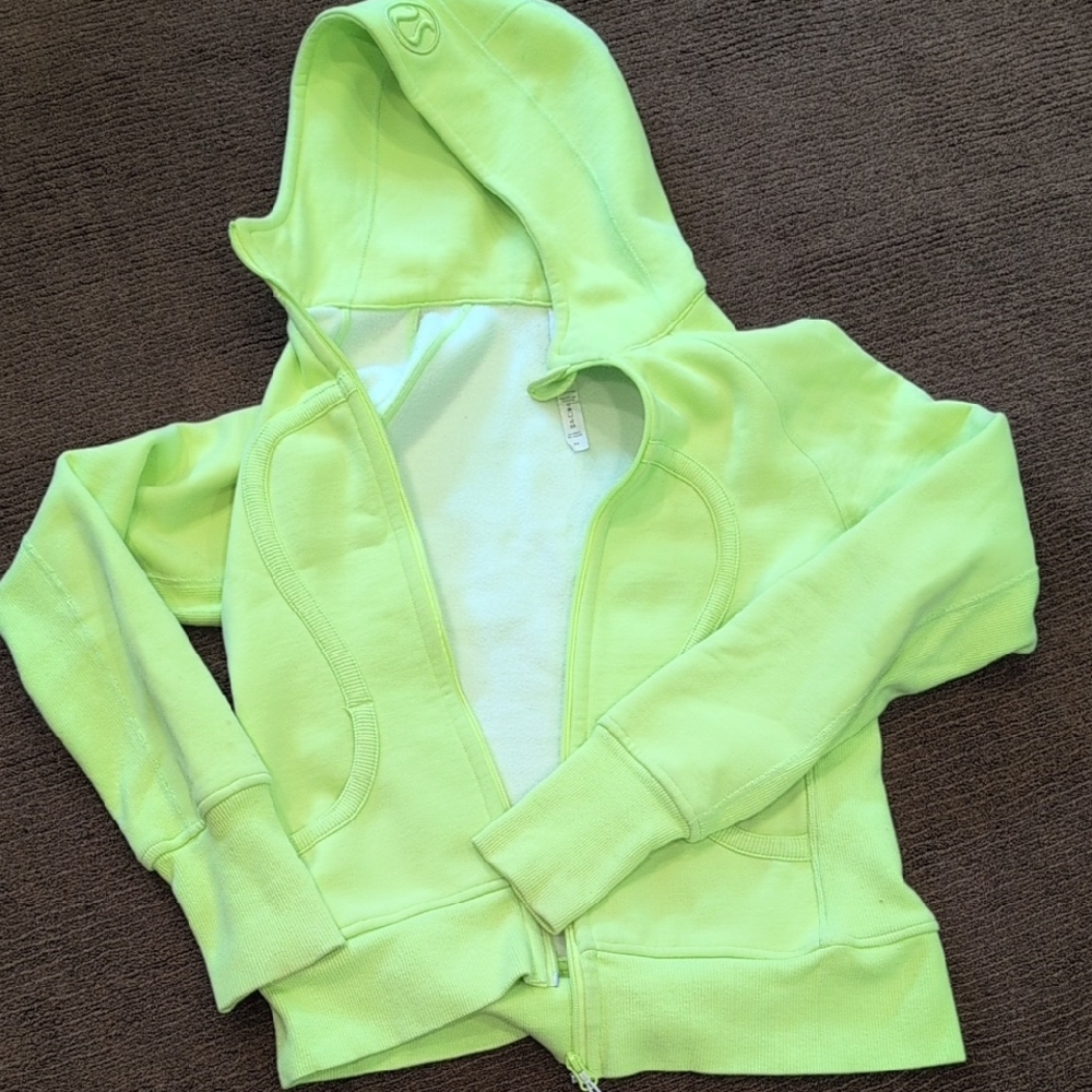 Lululemon Green Zip-Up Hoodie Sweatshirt